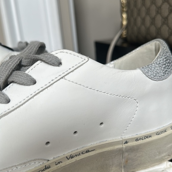 Golden Goose High Star sneaker in white and silver - Picture 10 of 16